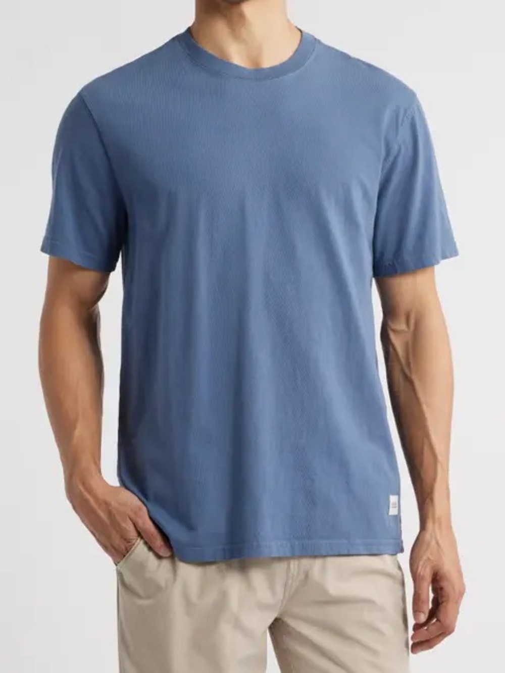 Fair Harbor Classic Crewneck T-Shirt XL Dusty Blue Sustainable Soft Tee